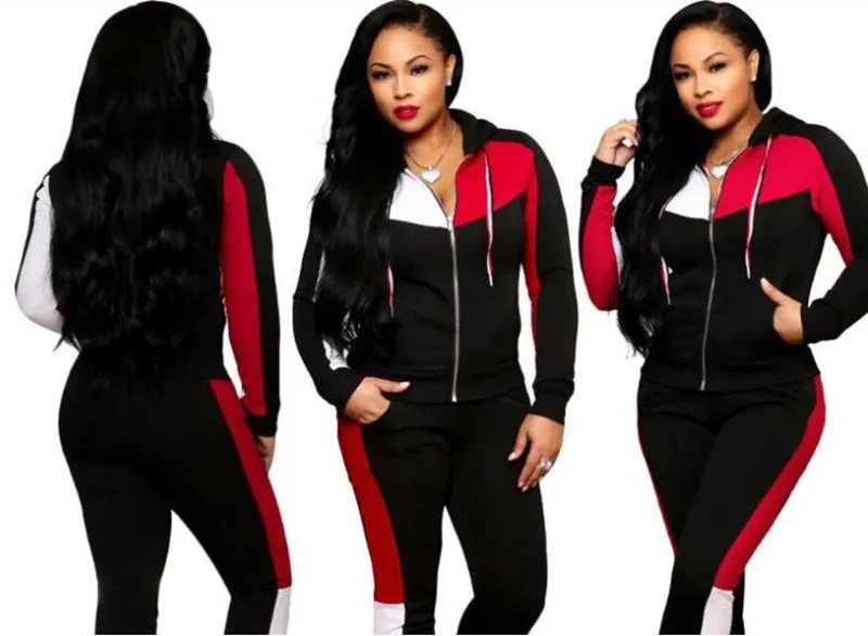 Mode Kvinnor Tracksuits Sportkläder Tracksuit Hoodies Top Byxor 2 Piece Woman Set Outfit Kvinnor Damer Sweatsuits Kläder Plus Storlek