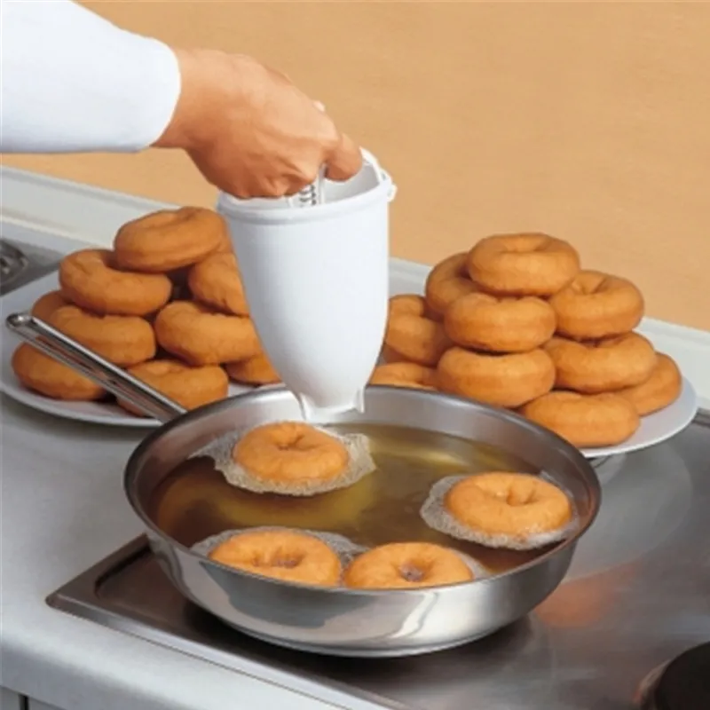 Plast donut maker maskin mögel diy verktyg kök bakverk gör baka ware making baka ware köksredskap