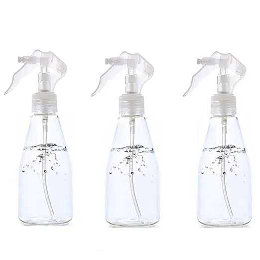 6.8 FL Oz Empty Spray Bottle 200ml Clear PET Plastic Bottles Refillable Sprayer Leak Proof Durable Trigger Sprayer Alcohol Bottle