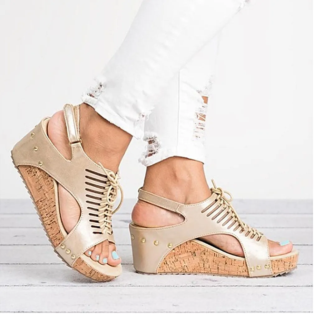 Platform Sandals Wiggen Schoenen voor Dames Hakken Sandalia Mujer Zomer Schoen Womens Espadrilles Gladiator Mannelijke Sandalen