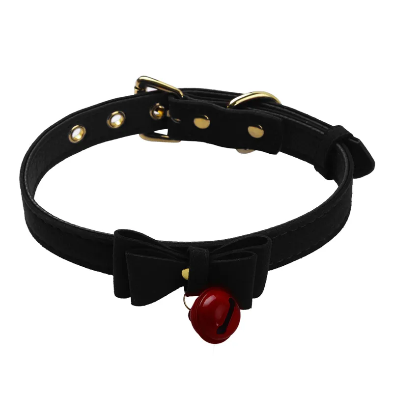 Choker with bow and bell deals