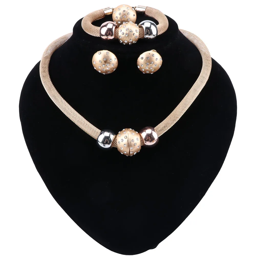 Dubai Womens African Bridal Wedding Kundan Choker Sets Gold Charm