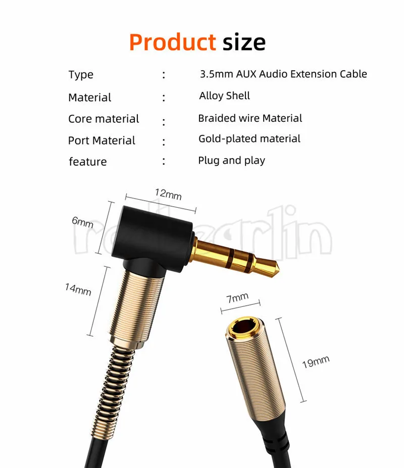 Cavo Audio 3.5 Mm Jack Stereo Schermato | 1 Metro | Per Auto, Computer, Telefono E Cuffie | Connettori In Alluminio