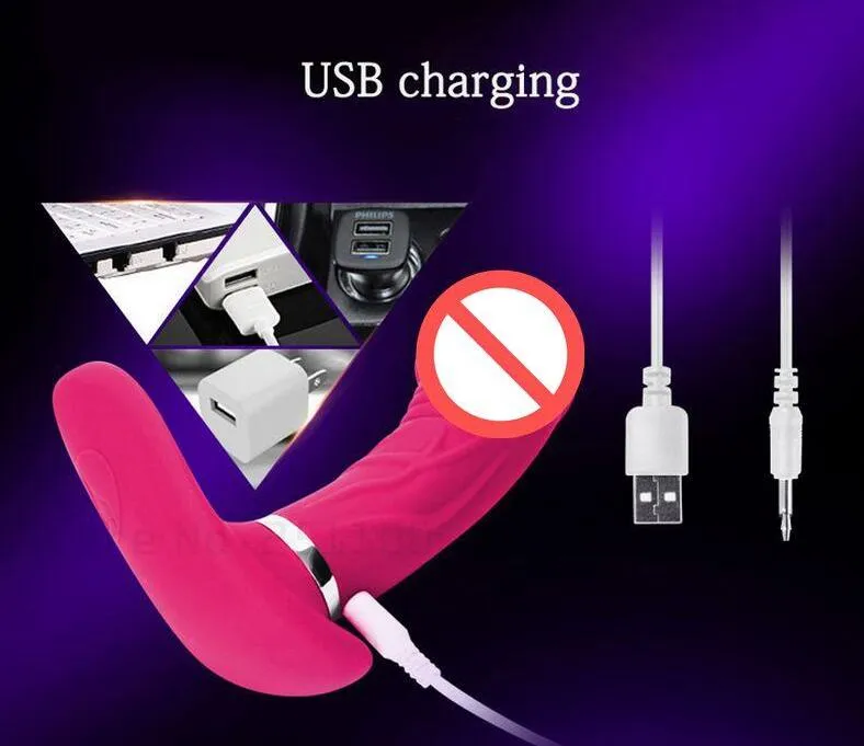 Papillon femelle gode vibrateur USB sans fil télécommande vibrateurs pour femmes adultes jouets sexuels balançoire vibrant G Spot stimulateur 08