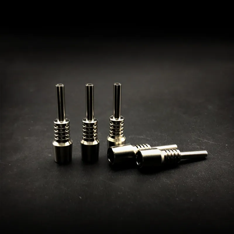 10mm manlig titan tips för NC-kit med 40mm Längd GR2 Titan tips Naglar för glas Bongs DAB Riggar Vattenrör Rökning