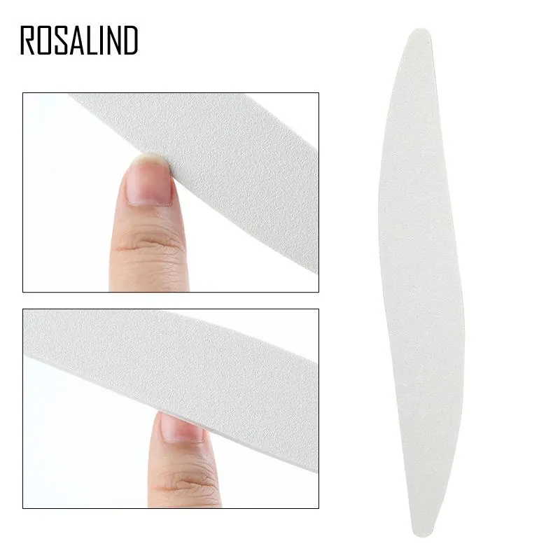ROSALIND White Nail File Buffer Professional Manicure Tools Nails Set for Manicure UV Gel Varnish File
