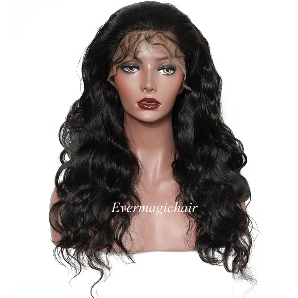 Natural Color Full Lace Wigs Human Hair Body Wave Brazilian  display picture 3