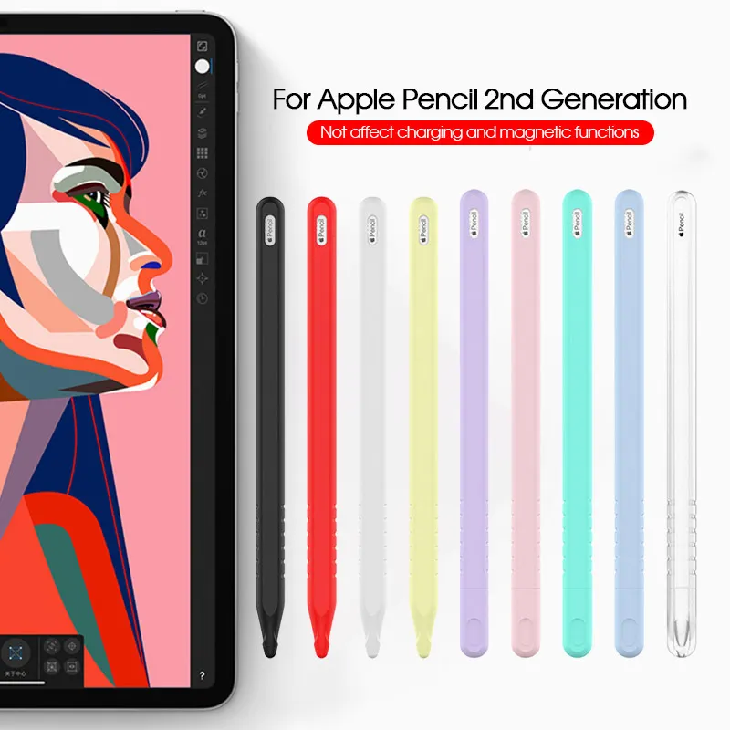 Custodia protettiva universale per matita in silicone Custodia protettiva per tablet PC Penne stilo multicolore Anticaduta resistente all'usura per iPad 2