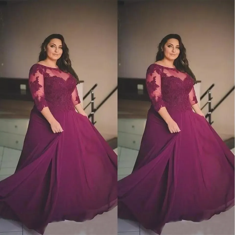 Plus Size Burgundy Prom Dress with Lace Applique, Half Long Sleeves, Sheer  Neck, Cheap Formal Evening Gown, Special Party Dress SD3355 from Dhgate Plus  Size Special Occasion Dresses
