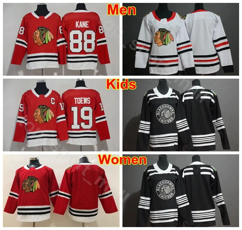 Blackhawks No88 Patrick Kane Red CCM Throwback Stitched Youth Jersey