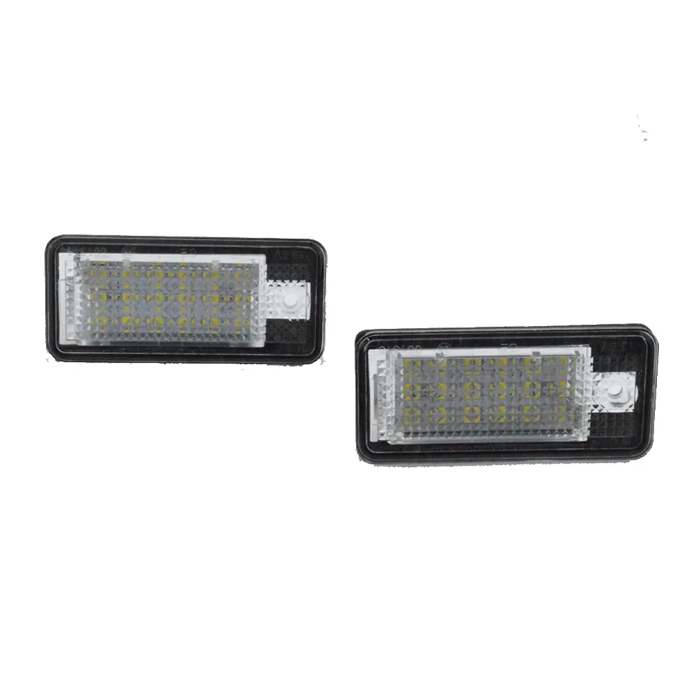 2 pièces voiture LED plaque d'immatriculation lumière lampe lumière blanche pour Audi A3 S3 8P A4 B6 B7 A5 A6 4F Q7 A8 S8 C6 Cabriolet