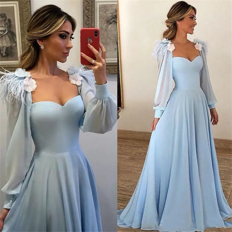 Robes mère de la mariée chérie, à manches longues, robe de soirée de mariage pour invités, robes de mère formelles en mousseline de soie pour bal de promo