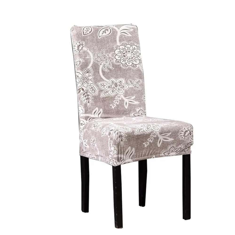 Lychee Simple Floral Print Chair Cover Stretch Elastic Chair Covers for Home Kitchen Wedding Birthday Party