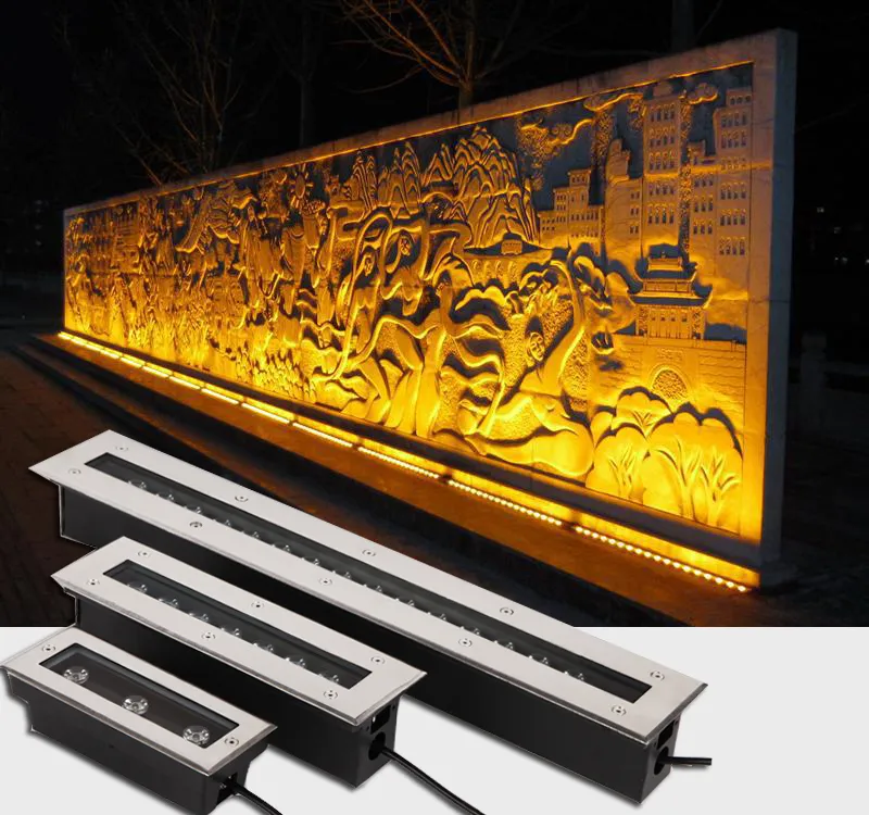 Waterproof Ground Lights Outdoor Garden Floor Lights LED Stairs Buried Underground Recessed Yard Wall Washer AC85 265V 12V Cold White IP65