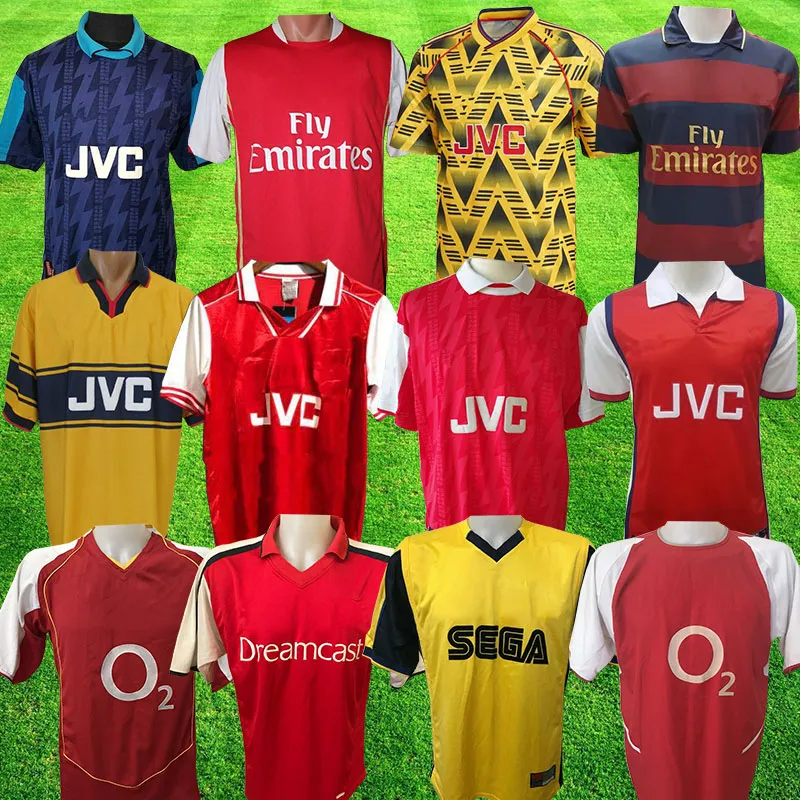 قمصان HENRY 2000 2002 الرجعية لكرة القدم HIGHBURY 1998 1999 BERGKAMP 94 95 96 97 تييرني أحمر Camiseta futbol 07 08 ADAMS قميص