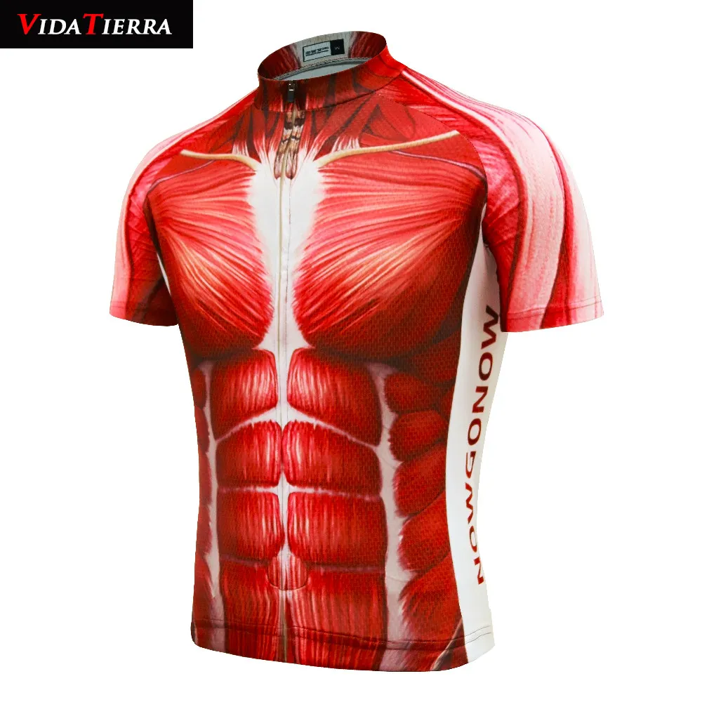 VIDATIERRA 2019 men cycling jersey red pro racing team Maillot ciclismo downhill jersey Summer Domineering classic funny muscle power winner