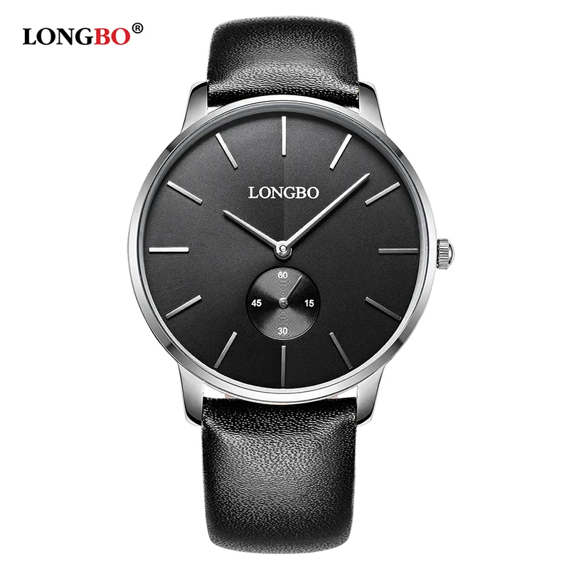 2020 LONGBO luxe montre à quartz décontracté mode bracelet en cuir montres hommes femmes Couple montre sport analogique montre-bracelet cadeau 80286190a