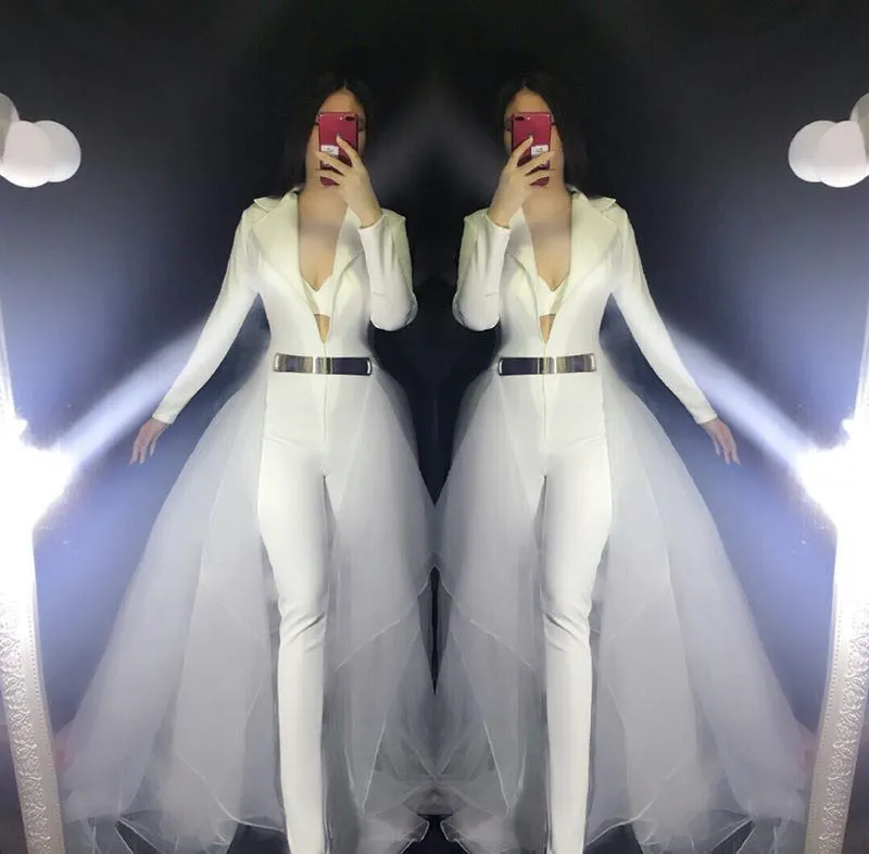 Jumpsuit with long tail outlet