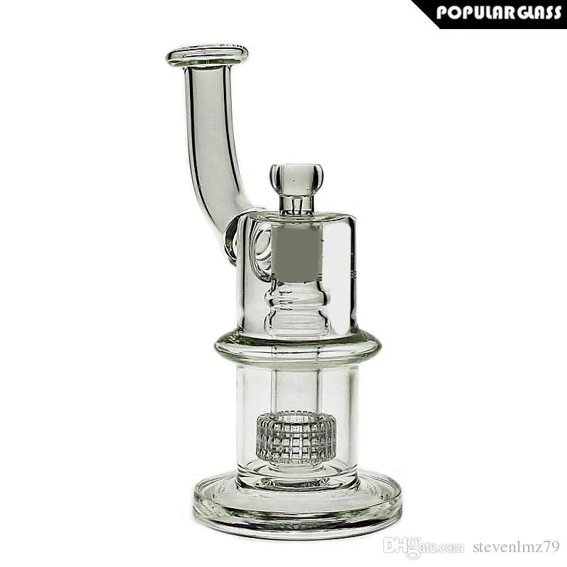 SAML 25 cm Wysokie Atom Matryca Bong Hookahs Perkolator Perkolator Gruba szklana wodę Rury palenia Rury złącza rozmiar 18,8 mm platformy olejowe PG5024