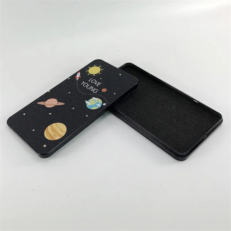 Confezione regalo in metallo per iPhone Xs Custodia per cellulare con custodia in latta Cookie piccoli accessori Confezione Confezione scatola Confezione rettangolare