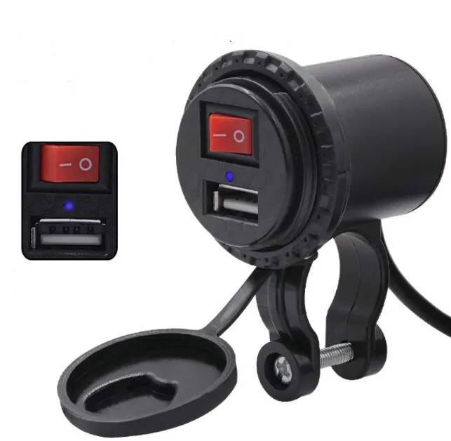 Elektrische Motorrad Roller USB Ladegerät Mit Schalter 12V Ladung