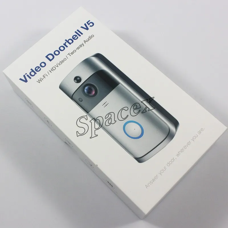 Acheter Caméra de sonnette vidéo sans fil V5 HD 720P, caméra de sécurité  domestique WiFi avec Audio/mouvement 2CH