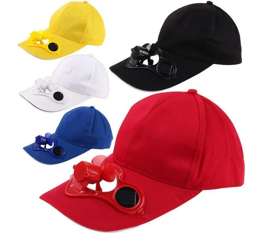 Solar Power Hat Cap Cooling Fan For Golf Baseball Sport Summer Outdoor Solar Sun Cap With Cooling Fan Snapbacks Baseball Cap