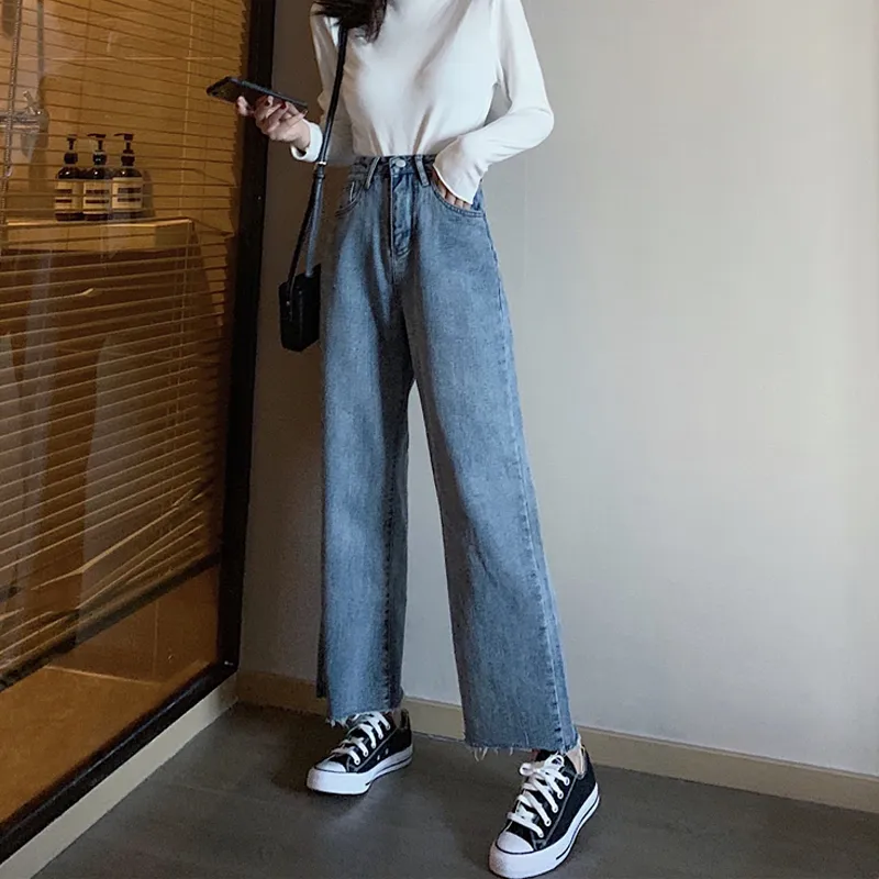 Wide leg jeans clearance korean
