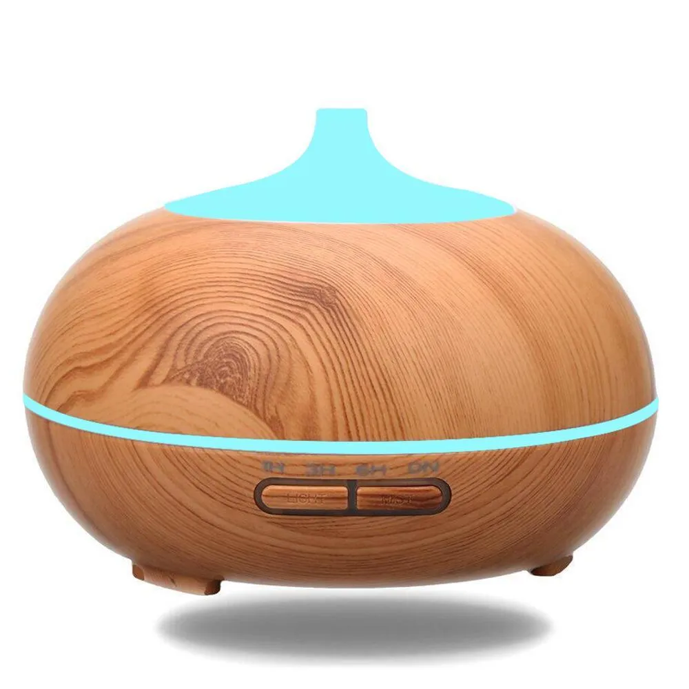 VVPEC 300ml Aroma Essential Oil Diffuser Ultrasonic Air Difuser Essential Humidifier with 7 Color Changing LED Y200416