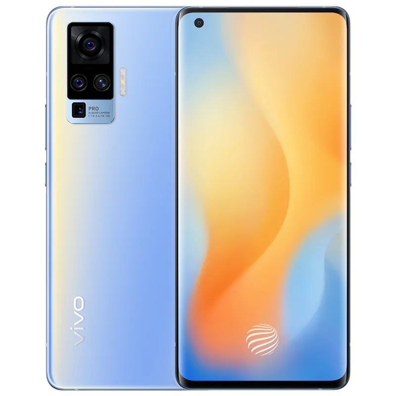 オリジナルのvivo x50 Pro 5G LTE携帯電話8GB RAM 128GB 256GB ROM Snapdragon 765GオクタコアAndroid 6.56 "48mp NFCフェイスIDスマート携帯電話