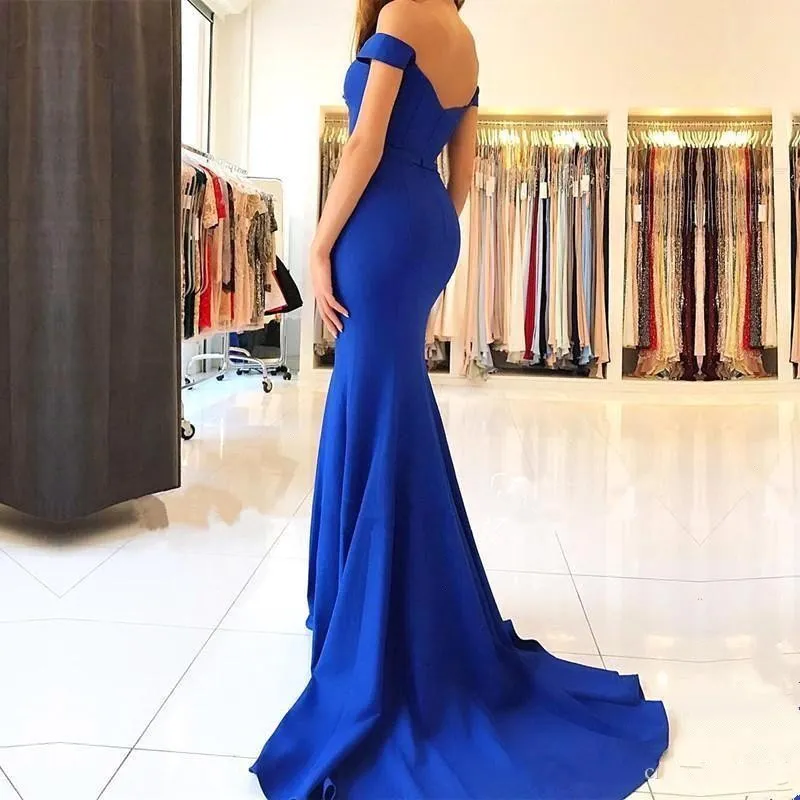 knee length dresses for ladies Royal Blue Prom Dress 2024 Halter Neck Sequin Mermaid 16 / Custom Color main image 1