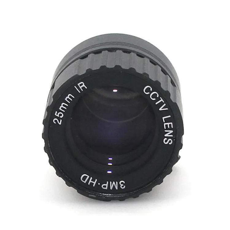 Iris Fxied 25mm 3MP 1/2.7 pouces objectif 3mp grand angle F1.4 monture cs monofocale