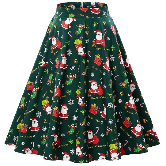 Vintage womens christmas skirt top