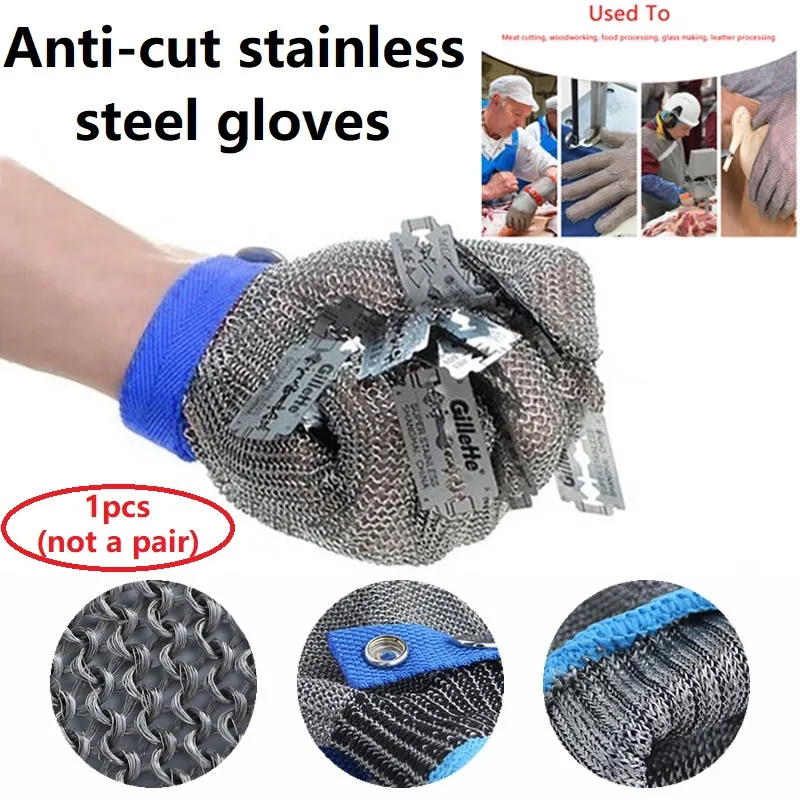 Acheter Gants en maille métallique en acier inoxydable, gants en