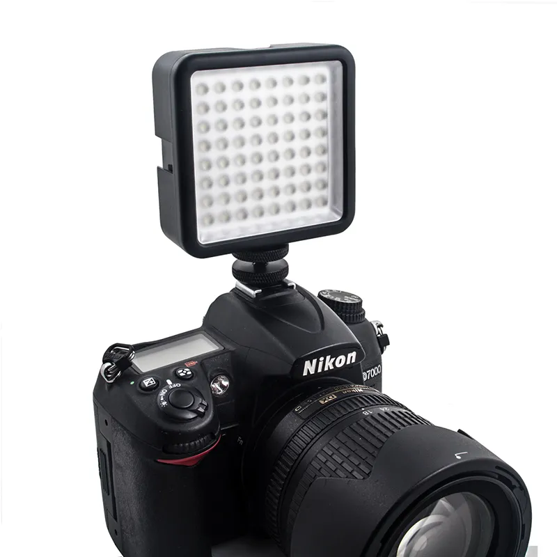 64 LED Luz de video para cámara DSLR Videocámara mini DVR como luz de relleno para boda Noticias Entrevista Macrofotografía