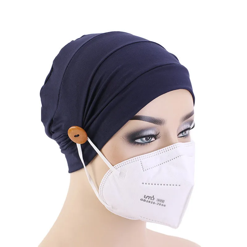 Fascia per la protezione delle orecchie con bottone quando si indossano maschere Accessori per capelli per donne Ragazze Bandana Sport all'aria aperta Fasce per capelli nuovo