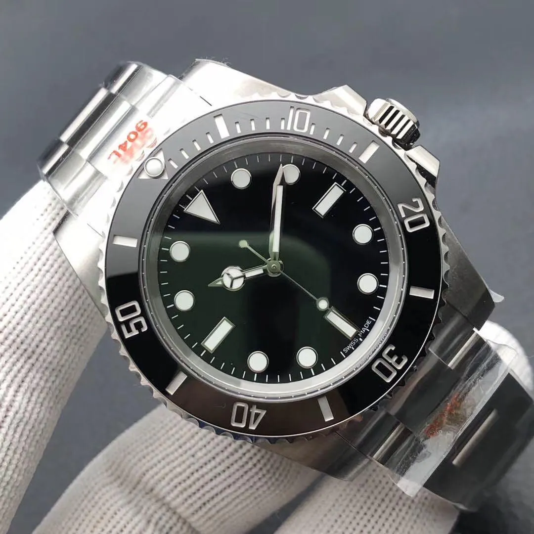 Designer Watches Rolx Factory 114060 Herr Datum ETA 2836 Rörelse Sapphire Glass 40mm Mekanisk automatisk keramisk Bezel Dial Luminous Diving 100m 904L X
