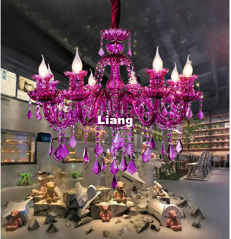 Purple chandelier crystals hotsell
