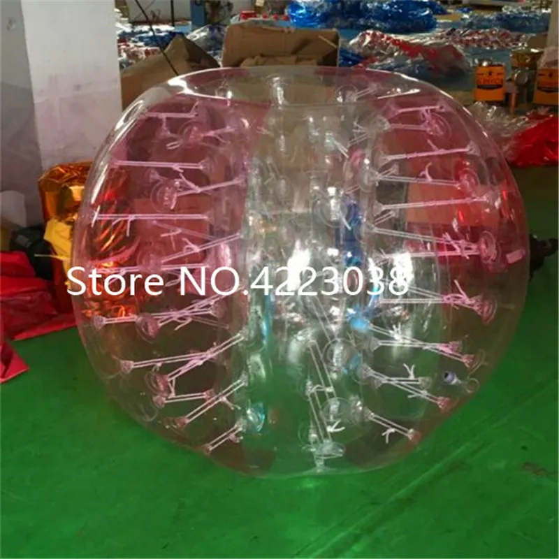 Darmowa Wysyłka 1.0mm 100% TPU 1.5m Zorb Ball Nadmuchiwane Bańka Piłka Piłka Air Zderzak Bull Bubble Football