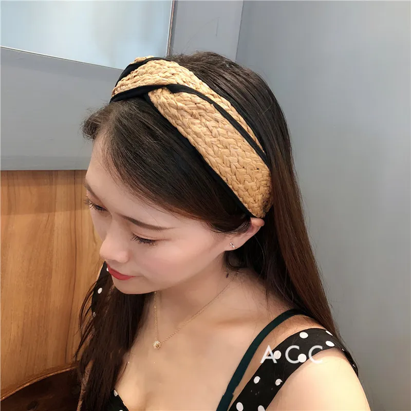 Handmade Bohemian Straw Headband Turban M MISM Korean Style
