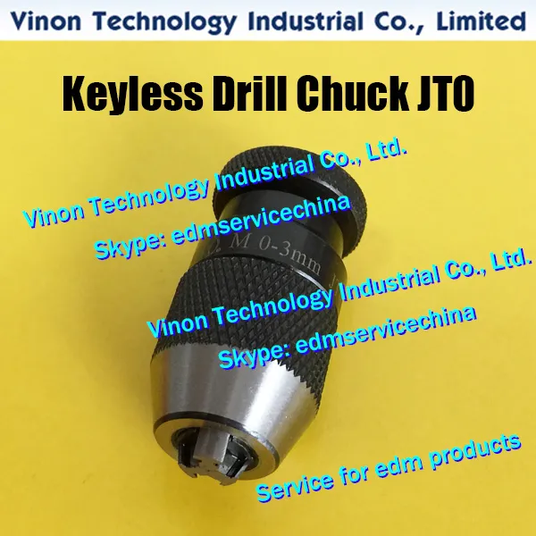 EDM KEYLESS Drill Chuck 0-3MM JT0, o Drill Chuck con adattatore femmina (con filettatura interna) per macchine Taiwan Super drill EDM