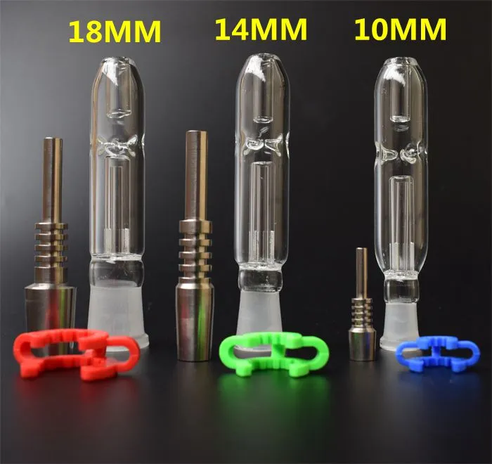 Hoge Kwaliteit Mini Glas Pijpen Kit met GR2 Titanium Nail Titanium Tip 10mm 14mm 18mm alle beschikbaar omgekeerde spijker