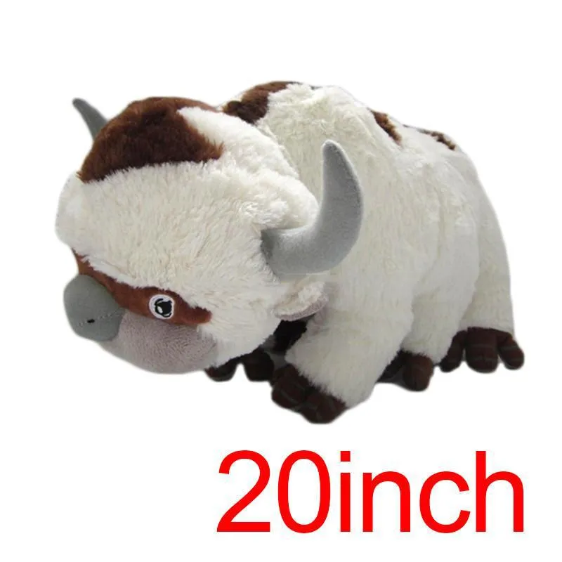 2019 Nowy 50 cm Duży rozmiar Anime Kawaii Avatar Ostatni Airbender Appa Pluszowe Zabawki Miękkie Juguetes Krowa Nadziewane Zwierząt Brinquedos Lalki Dzieci Zabawki