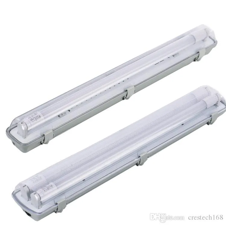 Светодиодные паровые лампы основания для лампы с 2 -кратным светодиодным светодиодным трубками водонепроницаемый IP54 Shop Light Bar для гаражной подвальной промышленности