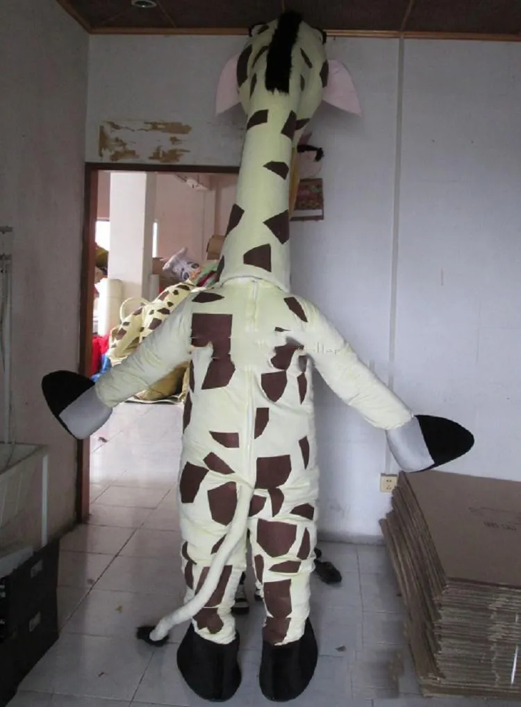 2020 Vente directe d'usine Erect Walking Special White Girafe Le costume de mascotte fait à la main