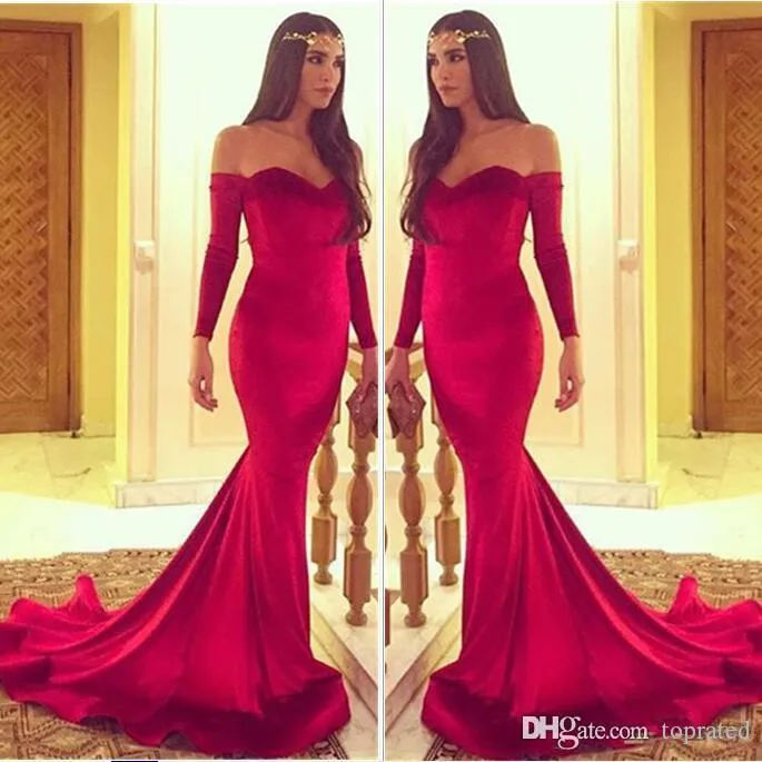 Eleganti Abiti Da Ballo A Sirena A Maniche Lunghe Economici Abiti Da Cerimonia A Cuore Sweep Train Plus Size Abiti Da Sera Lunghi Ogstuff Vestidos Da 93 15 DHgate