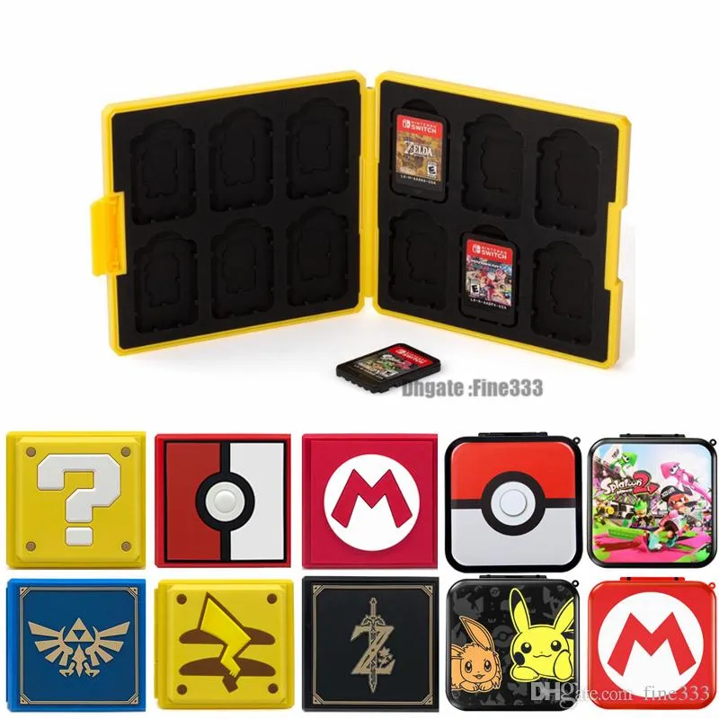 Étui pour cartes de jeu antichoc 12 en 1 pour nintendo Switch, coque rigide pour Nitend Switch, accessoires de rangement pour jeux