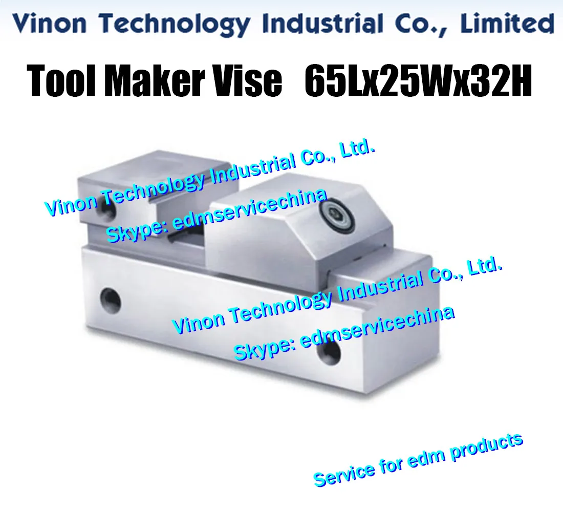 edm 공구 제작자 Vise (Small) 최대 개방 : 0-20mm (L = 65, W = 25, H = 32), 와이어 컷 EDM Toolmaker Vise 1 인치 죠 오프닝 와이어 컷 edm 머신 용 20mm