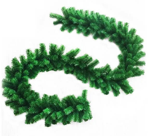 Julrotting 2,7 M PVC -kryptering Jul Rattan Garland Hotel Shopping Mall Supermarket Layout Christmal Decorations 2st