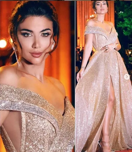 Vestidos de noche árabes baratos, brillantes y sexys, vestidos de fiesta con lentejuelas y escote corazón, vestidos formales elegantes para desfile de dama de honor